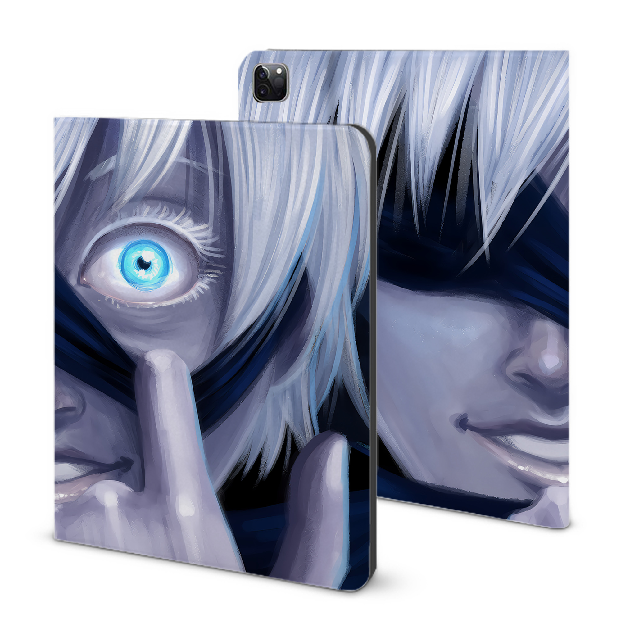 （画像用） 呪術廻戦 Jujutsu Kaisen IPad ケース ブック型 PUレザー TPU 耐衝撃 軽量 薄型 ペン収納なし 全面保護 IPad 各モデル対応